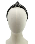 Knot headband made from upcycled chanel camellia scarf