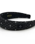 Alice Headband made from black Gucci men's silk tie
