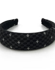 Alice Headband made from black Gucci men's silk tie
