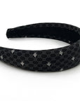 Alice Headband made from black Gucci men's silk tie