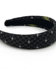 Alice Headband made from black Gucci men's silk tie