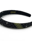 Alice Headband made from black Gucci men's silk tie