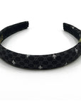Alice Headband made from black Gucci men's silk tie
