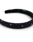 Alice Headband made from black Gucci men's silk tie