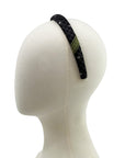 Alice Headband made from black Gucci men's silk tie