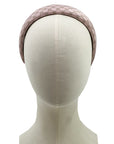 Headband made from pink and gold gucci logo silk men's tie