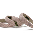 Headband made from pink and gold gucci logo silk men's tie