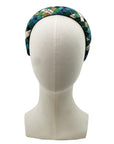 Alice headband made from vintage Hermes Bolduc au Carre silk scarf in green