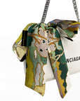 Liberty London Prospect Road Silk Green Bandeau Ribbon Scarf