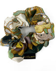 Liberty London Prospect Road Silk Green Scrunchie Scarf