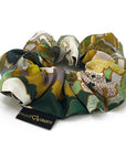 Liberty London Prospect Road Silk Green Scrunchie Scarf