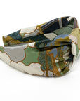 Liberty London Prospect Road Silk Green Silk Knot Headband