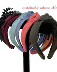 Sustainable Salmon skin knot headband Collection