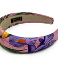 Gucci Pink Floral GG Silk Scarf Upcycled Alice Headband