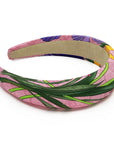 Gucci Pink Floral GG Silk Scarf Upcycled Alice Headband