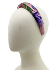Gucci Pink Floral GG Silk Scarf Upcycled Alice Headband
