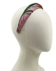 Gucci Pink Floral GG Silk Scarf Upcycled Alice Headband