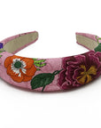 Gucci Pink Floral GG Silk Scarf Upcycled Alice Headband