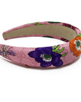 Gucci Pink Floral GG Silk Scarf Upcycled Alice Headband