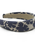 Raoul Textiles Clive Blueberry Hand-Printed Belgian Linen Headband