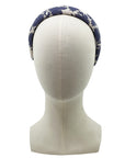 Raoul Textiles Clive Blueberry Hand-Printed Belgian Linen Headband
