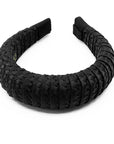 Black satin triple braid Armadillo Alice Headband
