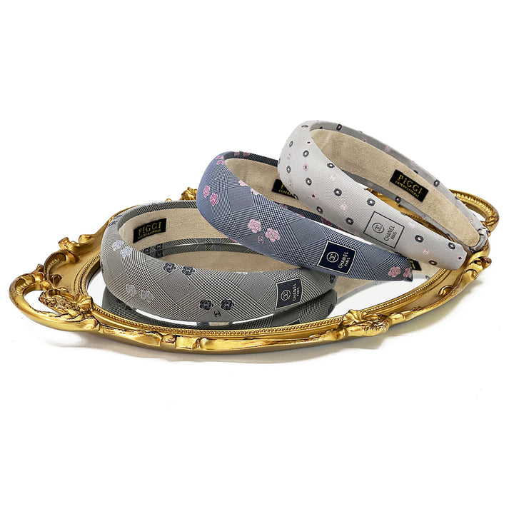 Piggi International upcycled Chanel Scarf headbands