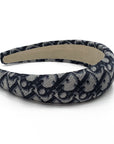 Dior Trotter Blue Silk Headband made from an upcycled scarf