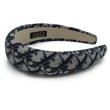 Dior Trotter Blue Silk Headband made from an upcycled scarf