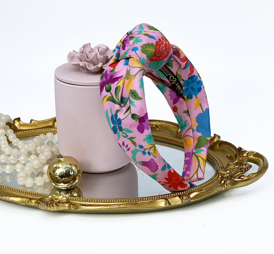 Liberty London Garden of Adonis Pink Classic Knot Headband