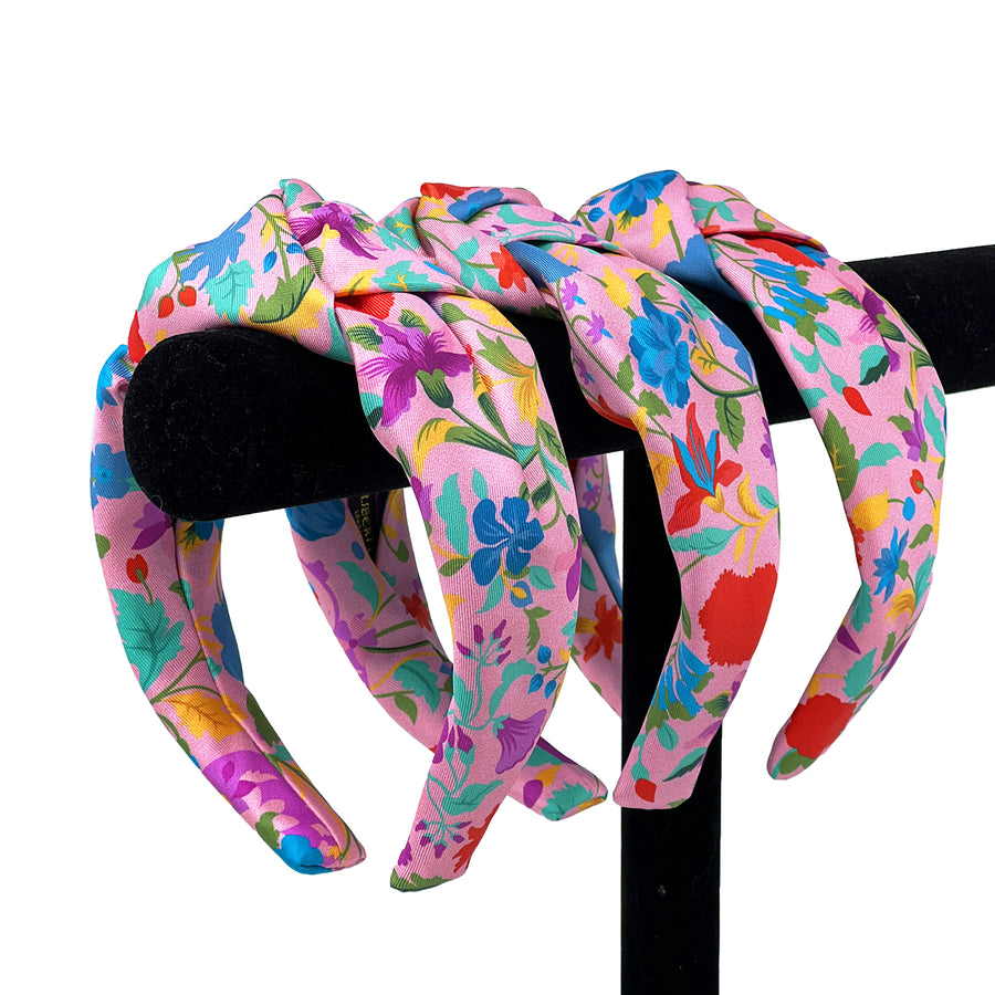 Liberty London Garden of Adonis Pink Classic Knot Headband