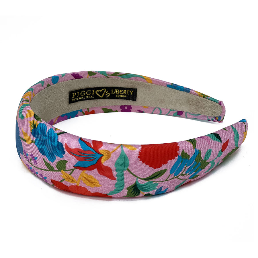 Liberty London Garden of Adonis Pink Padded Alice Headband