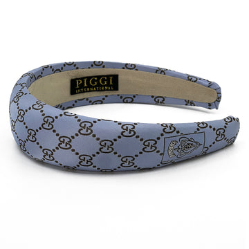 Gucci men's silk tie upcycled Alice headband in blue