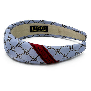 Gucci men's silk tie upcycled Alice headband in blue