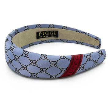 Gucci men's silk tie upcycled Alice headband in blue