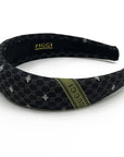 Alice Headband made from black Gucci men's silk tie