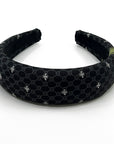 Alice Headband made from black Gucci men's silk tie