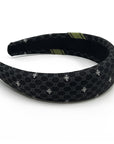 Alice Headband made from black Gucci men's silk tie