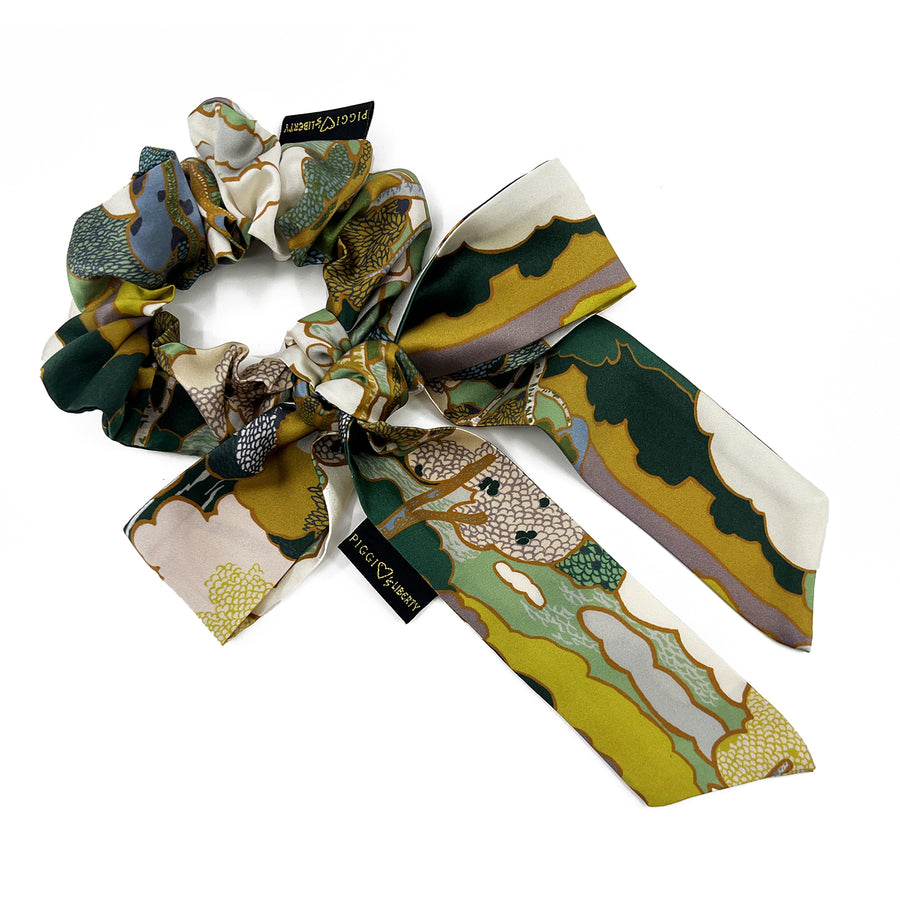 Liberty London Prospect Road Silk Green Bandeau Ribbon Scarf
