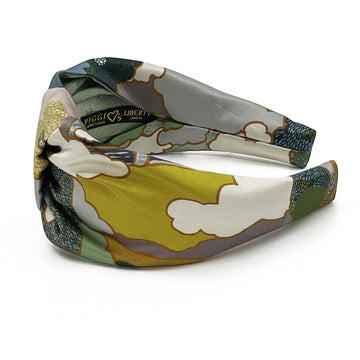 Liberty London Prospect Road Silk Green Silk Knot Headband