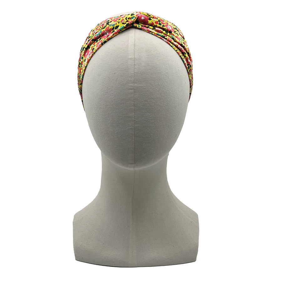 Liberty London Boho Beach Stretch Headband Yellow Floral