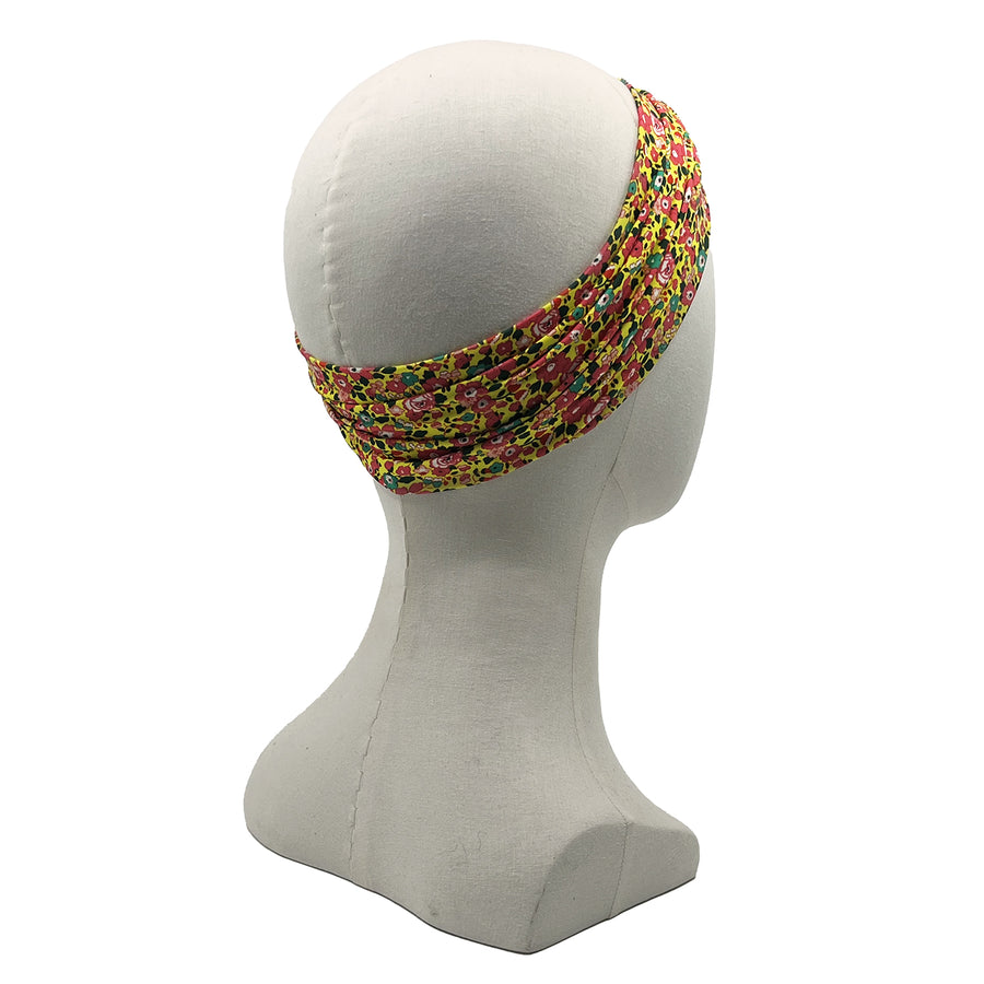 Liberty London Boho Beach Stretch Headband Yellow Floral