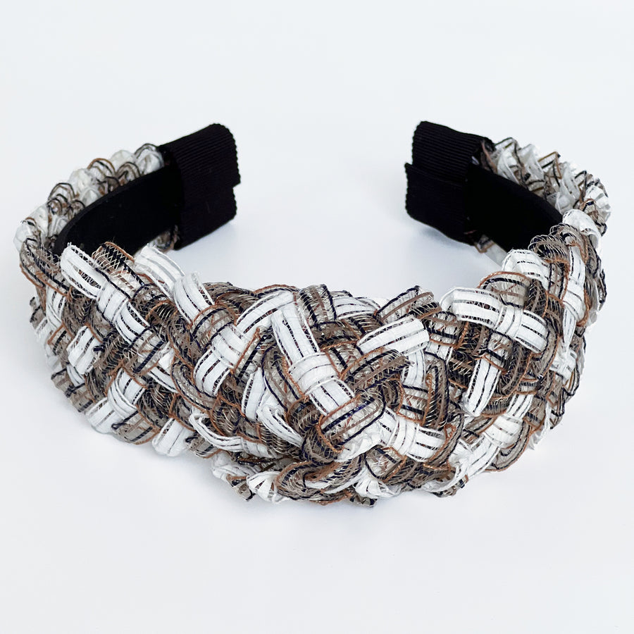 Piggi International Lyrica Knot Headband Black & White