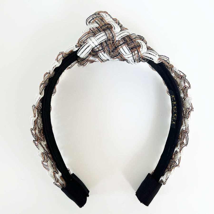 Piggi International Lyrica Knot Headband Black & White