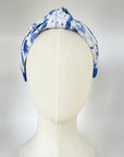 Blue Floral & Pomegranate Centre Knot Headband