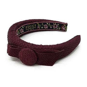 Sustainable Salmon Leather Knot Headband