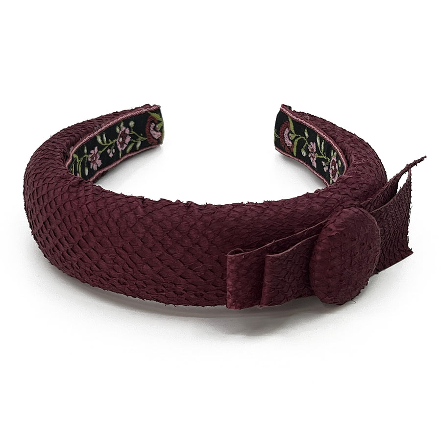 Sustainable Salmon Leather Knot Headband