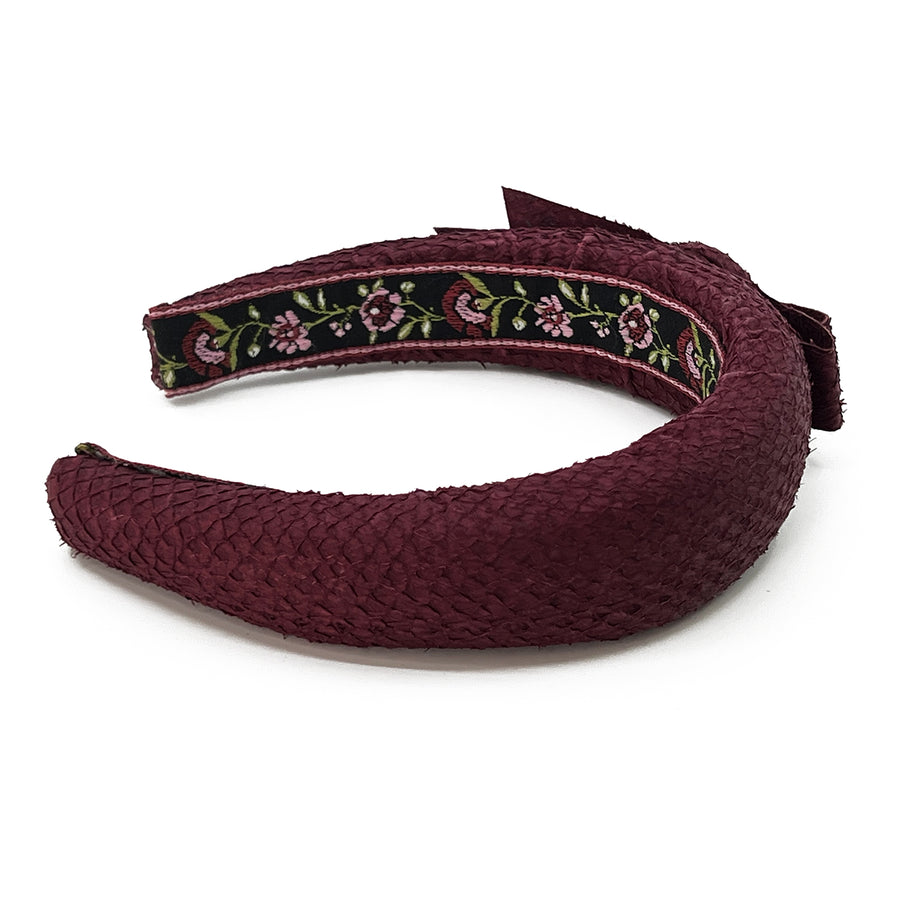 Sustainable Salmon Leather Knot Headband