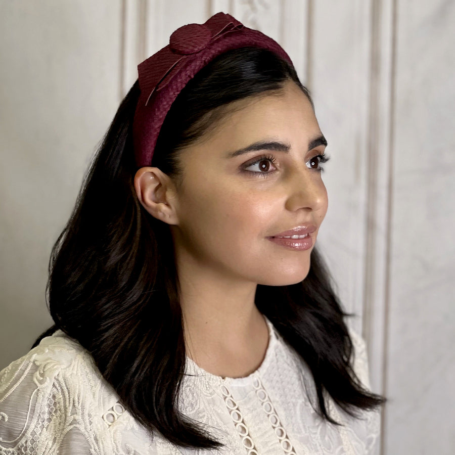 Sustainable Salmon Leather Knot Headband