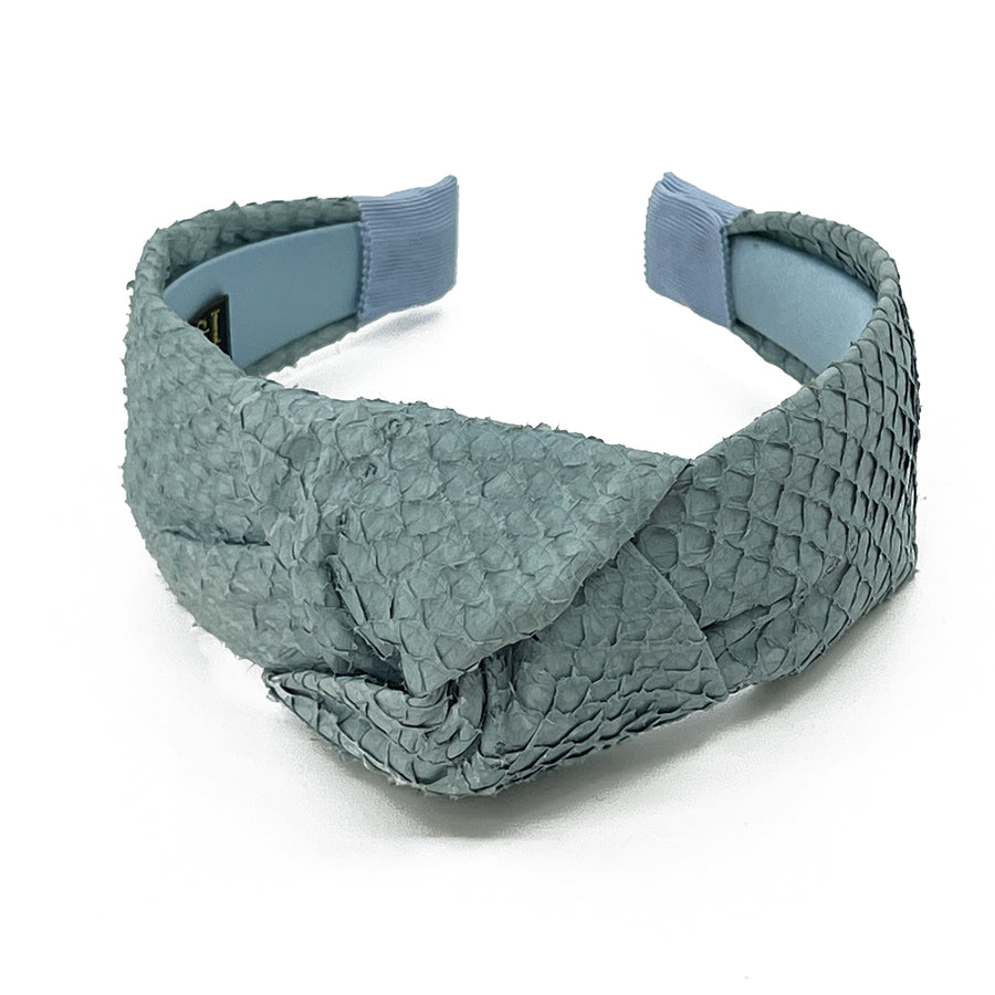 Sustainable Salmon Leather Knot Headband